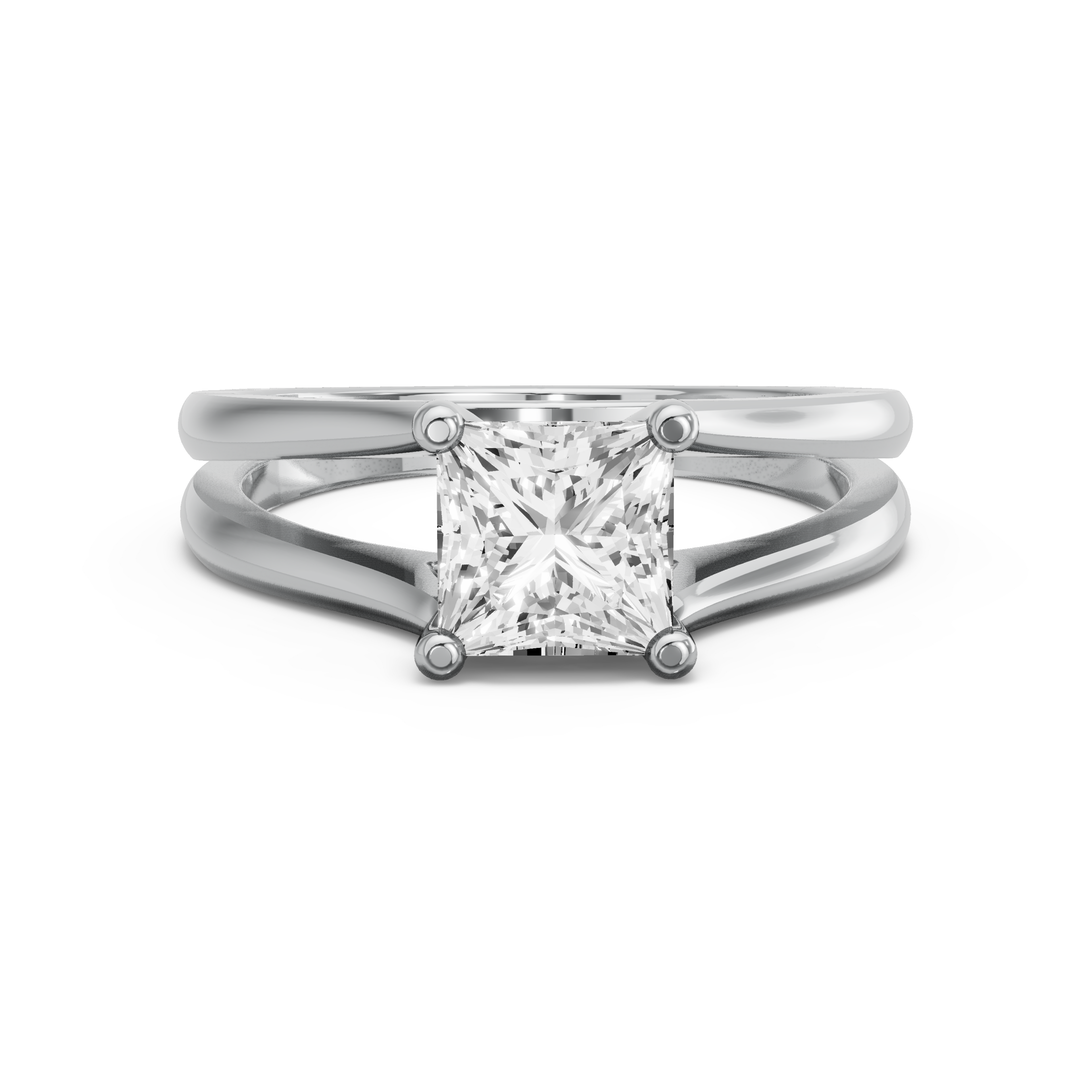 Image for Princess Surprise diamond Ring with Solitaire band in 950 Platinum