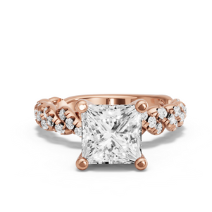 Image for Princess Surprise diamond Ring with Twist Pave band