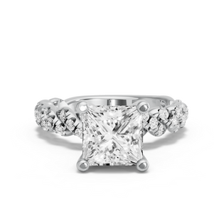 Image for Princess Surprise diamond Ring with Twist Pave band