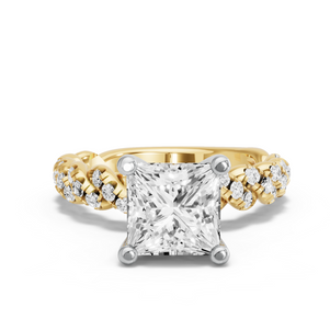 Image for Princess Surprise diamond Ring with Twist Pave band