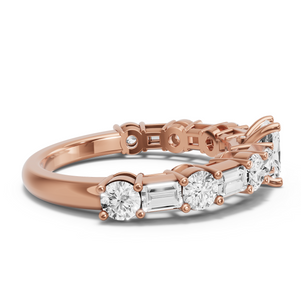 Image for Radiant Surprise diamond Ring with Alternating Baguette band