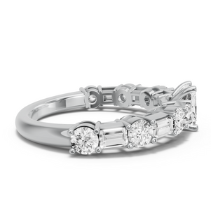 Image for Radiant Surprise diamond Ring with Alternating Baguette band