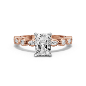 Image for Radiant Surprise diamond Ring with Alternating Marquise band