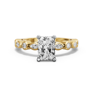 Image for Radiant Surprise diamond Ring with Alternating Marquise band