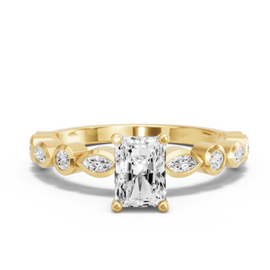 Image for Radiant Surprise diamond Ring with Alternating Marquise band