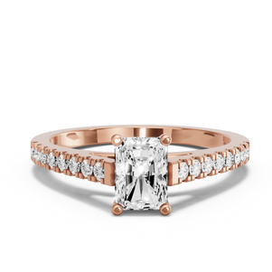 Image for Radiant Surprise diamond Ring with Cathedral Pave band