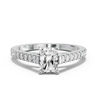 Image for Radiant Surprise diamond Ring with Cathedral Pave band
