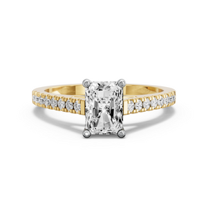 Image for Radiant Surprise diamond Ring with Cathedral Pave band