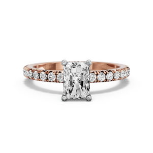 Image for Radiant Surprise diamond Ring with French Pave band