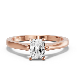 Image for Radiant Surprise diamond Ring with Knife Edge Cathedral band