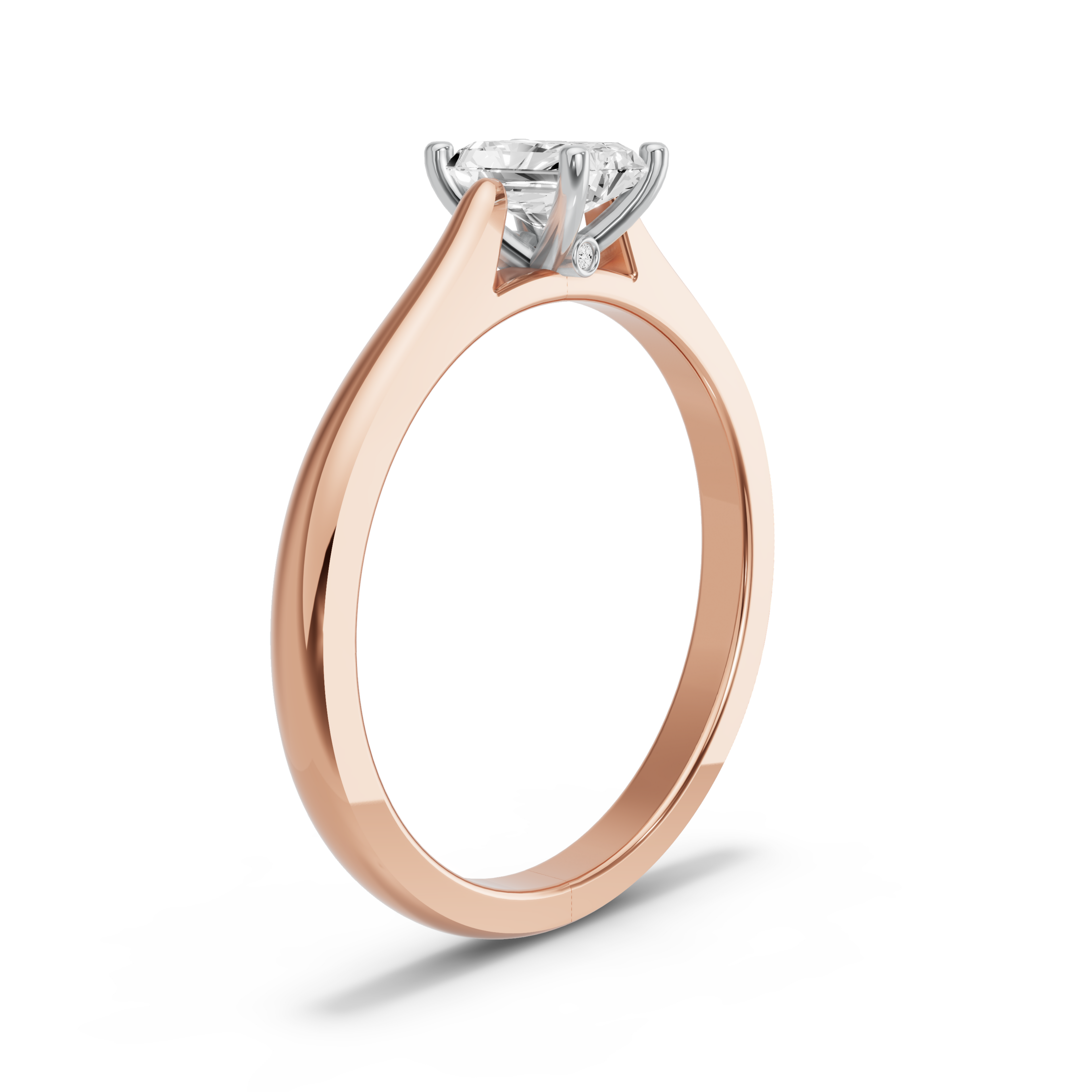 Image for Radiant Surprise diamond Ring with Knife Edge Cathedral band