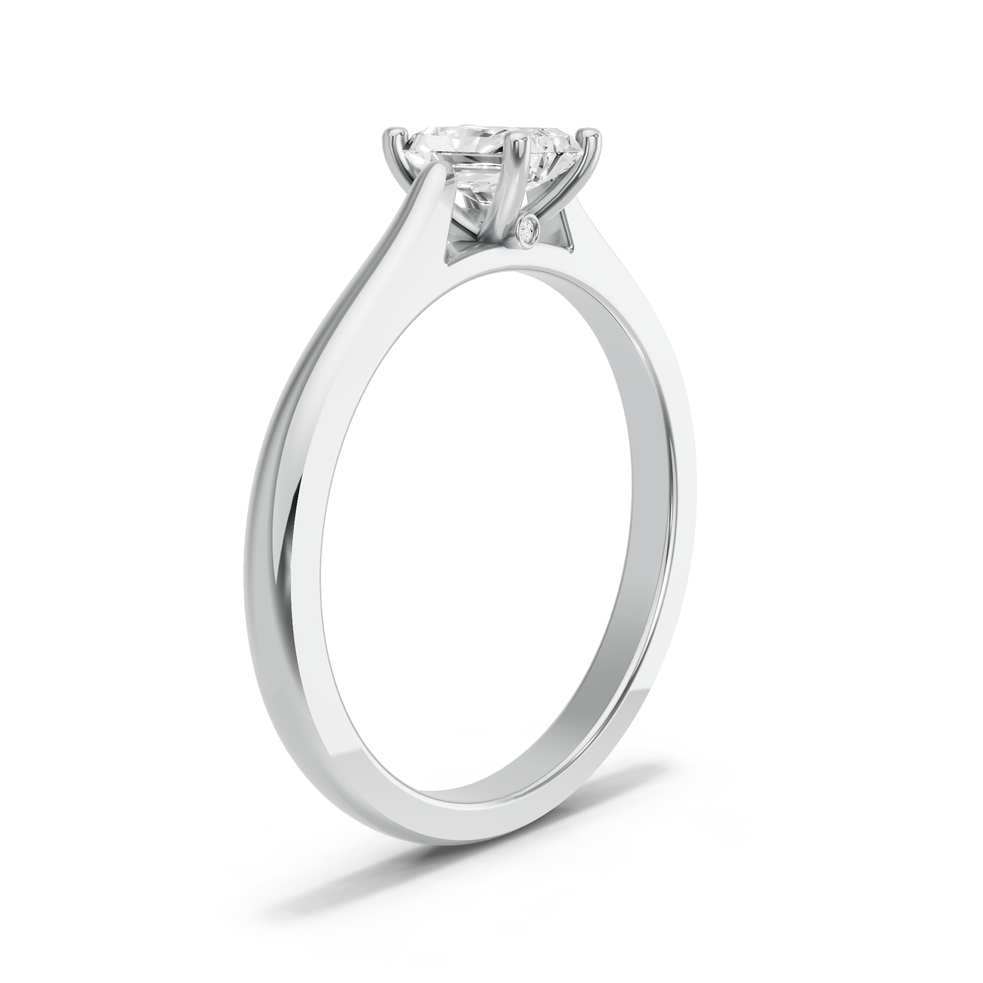 Image for Radiant Surprise diamond Ring with Knife Edge Cathedral band