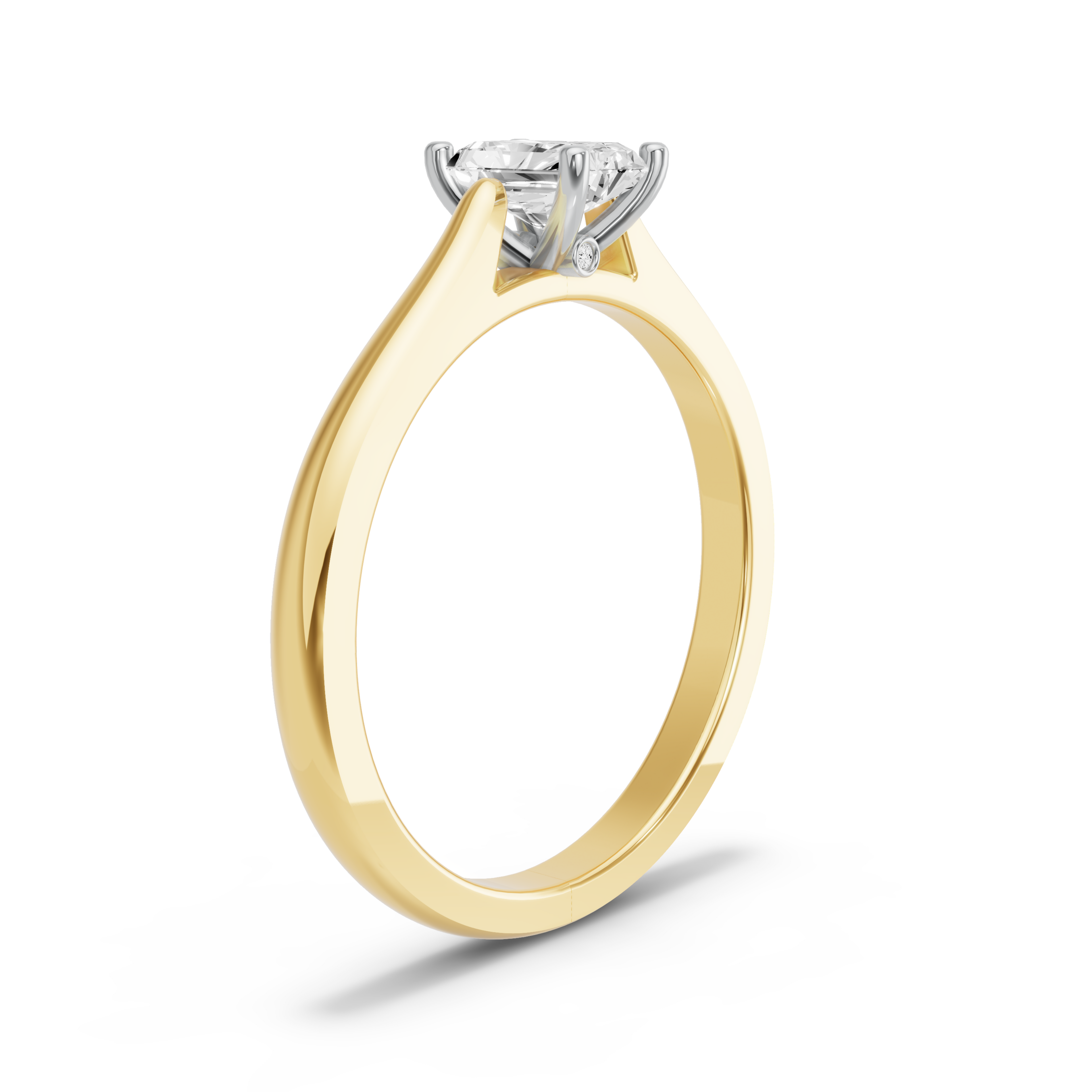 Image for Radiant Surprise diamond Ring with Knife Edge Cathedral band