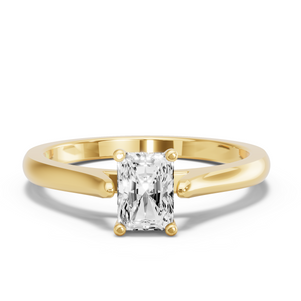 Image for Radiant Surprise diamond Ring with Knife Edge Cathedral band