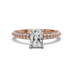 Image for Radiant Surprise diamond Ring with Knife Edge Pave band