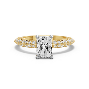 Image for Radiant Surprise diamond Ring with Knife Edge Pave band
