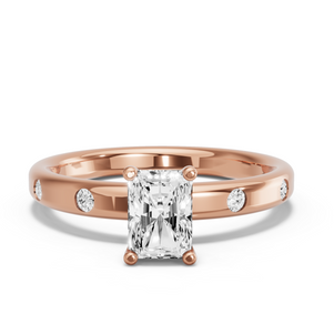 Image for Radiant Surprise diamond Ring with Sleek Accent band