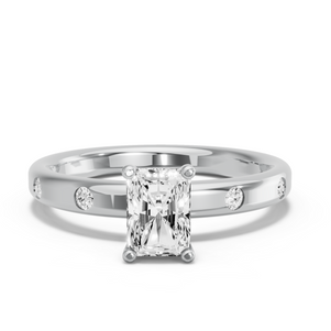 Image for Radiant Surprise diamond Ring with Sleek Accent band