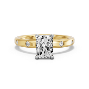Image for Radiant Surprise diamond Ring with Sleek Accent band