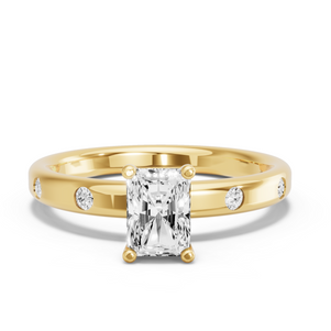 Image for Radiant Surprise diamond Ring with Sleek Accent band