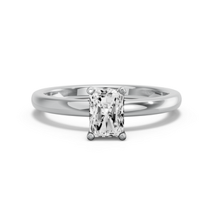 Image for Radiant Surprise diamond Ring with Solitaire band in 10K White Gold