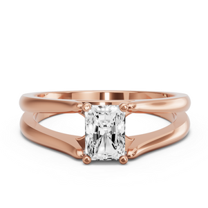 Image for Radiant Surprise diamond Ring with Split Ring Solitaire band