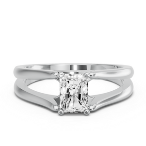 Image for Radiant Surprise diamond Ring with Split Ring Solitaire band