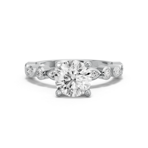 Image for Round Surprise diamond Ring with Alternating Marquise band