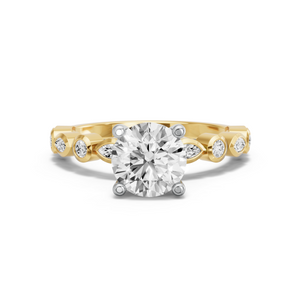 Image for Round Surprise diamond Ring with Alternating Marquise band