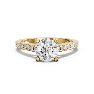 Image for Round Surprise diamond Ring with Cathedral Pave band