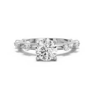 Image for Round Surprise diamond Ring with Floating Station band
