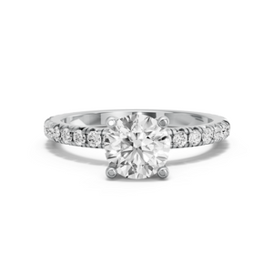 Image for Round Surprise diamond Ring with French Pave band