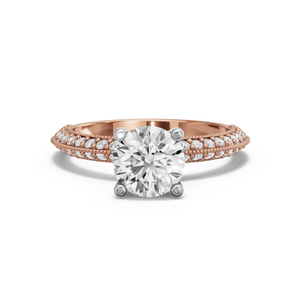Image for Round Surprise diamond Ring with Knife Edge Pave band