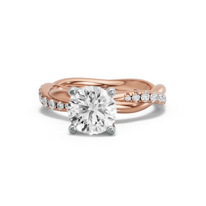 Image for Round Surprise diamond Ring with Rope Pave band