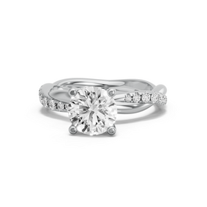 Image for Round Surprise diamond Ring with Rope Pave band