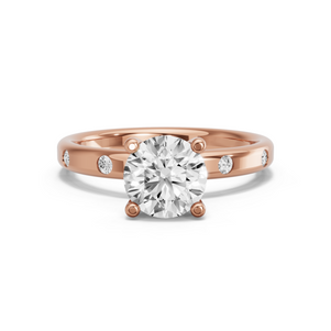 Image for Round Surprise diamond Ring with Sleek Accent band