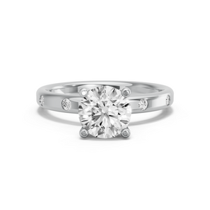 Image for Round Surprise diamond Ring with Sleek Accent band