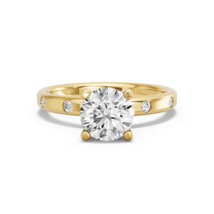 Image for Round Surprise diamond Ring with Sleek Accent band