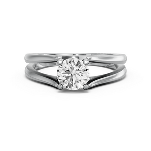 Image for Round Surprise diamond Ring with Split Ring Solitaire band