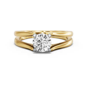 Image for Round Surprise diamond Ring with Split Ring Solitaire band