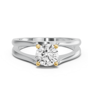 Image for Round Surprise diamond Ring with Split Ring Solitaire band