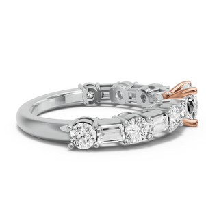 Image for Cushion Surprise diamond Ring with Alternating Baguette band