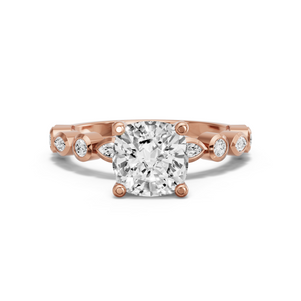 Image for Cushion Surprise diamond Ring with Alternating Marquise band