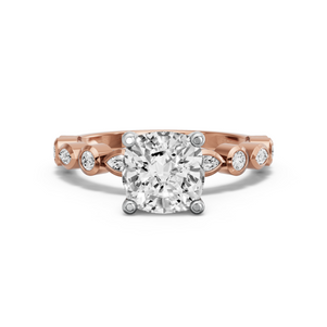 Image for Cushion Surprise diamond Ring with Alternating Marquise band