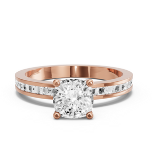 Image for Cushion Surprise diamond Ring with Channel band