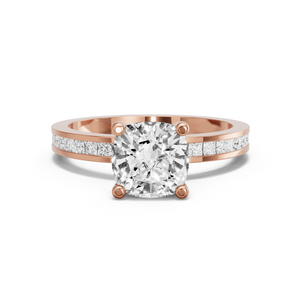 Image for Square Cushion Surprise diamond Ring with Channel band
