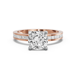 Image for Square Cushion Surprise diamond Ring with Channel band