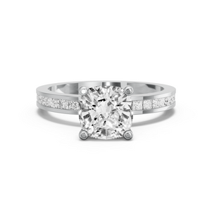 Image for Square Cushion Surprise diamond Ring with Channel band