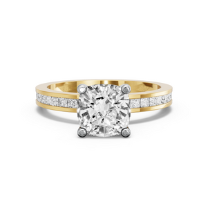 Image for Square Cushion Surprise diamond Ring with Channel band