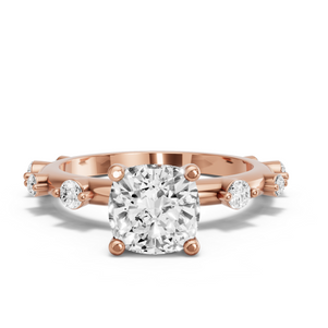 Image for Cushion Surprise diamond Ring with Floating Station band